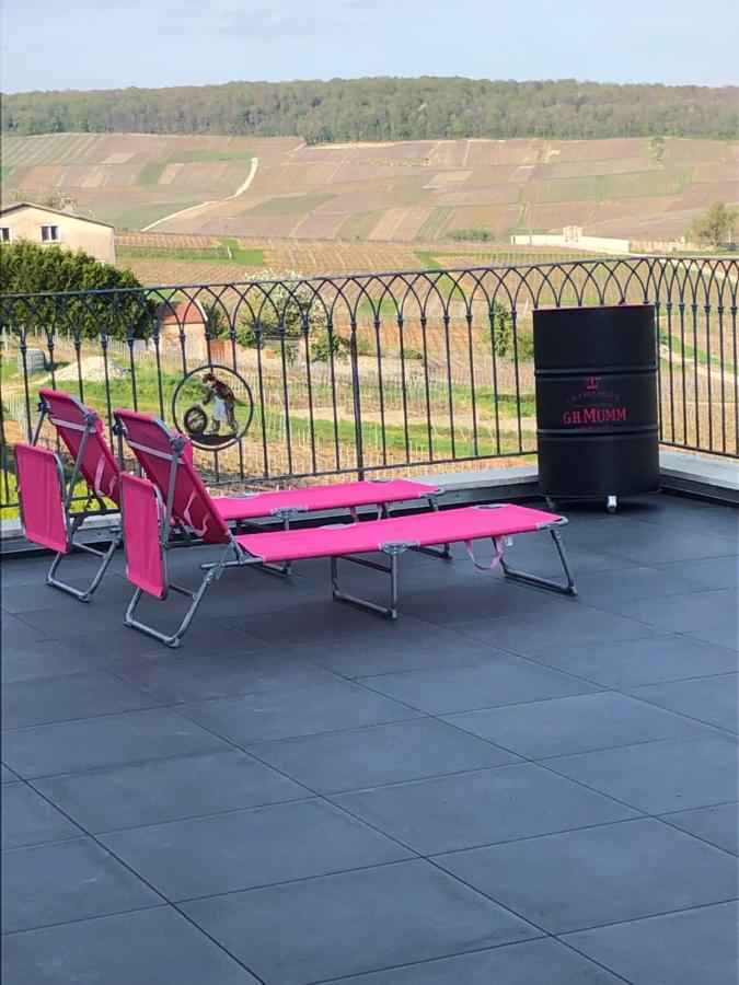 Villa FLORESSENS EN CHAMPAGNE Terrasse privative sur le vignoble à Fleury-la-Riviere Extérieur photo