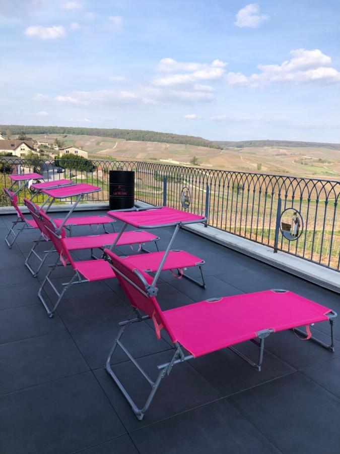 Villa FLORESSENS EN CHAMPAGNE Terrasse privative sur le vignoble à Fleury-la-Riviere Extérieur photo